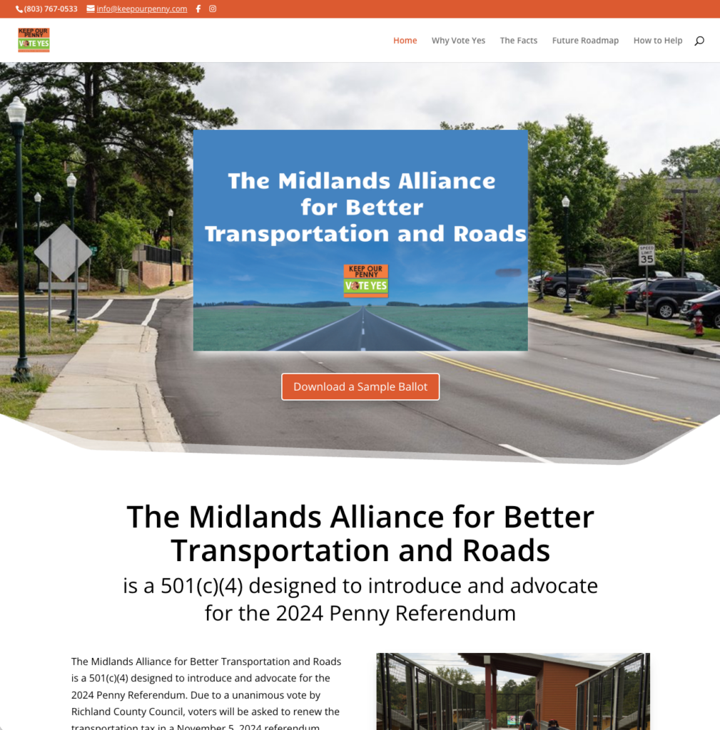 120825 Keep Our Penny – Vote YES! | Richland County SC Transportation and Roadway Development Initiative